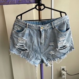 Denim Distressed Shorts